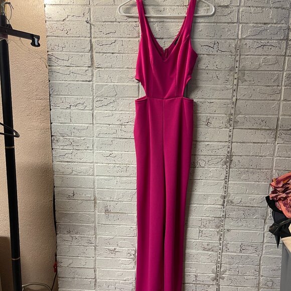 Crystal Sky Hot Pink Cutout Jumpsuit - XS - Barbiecore Chic ๐๐ฅ - Picture 1 of 10